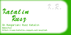 katalin rusz business card